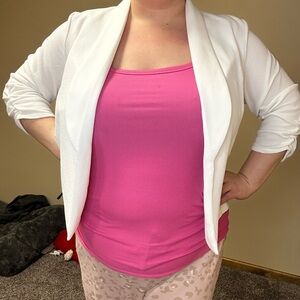 White Open-Front Blazer